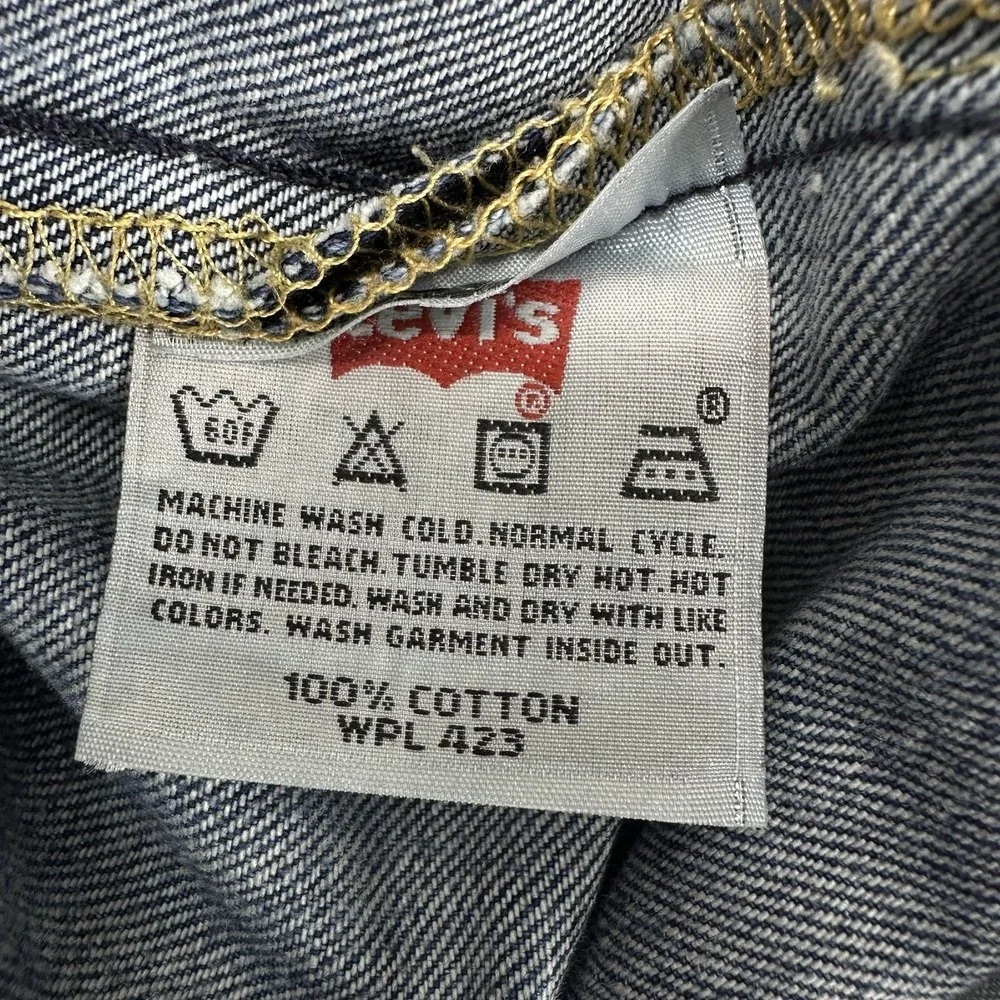 Levis Jeans‎ Mens 36x32 Blue Distressed Medium Wash Regular Straight 5 Pocket